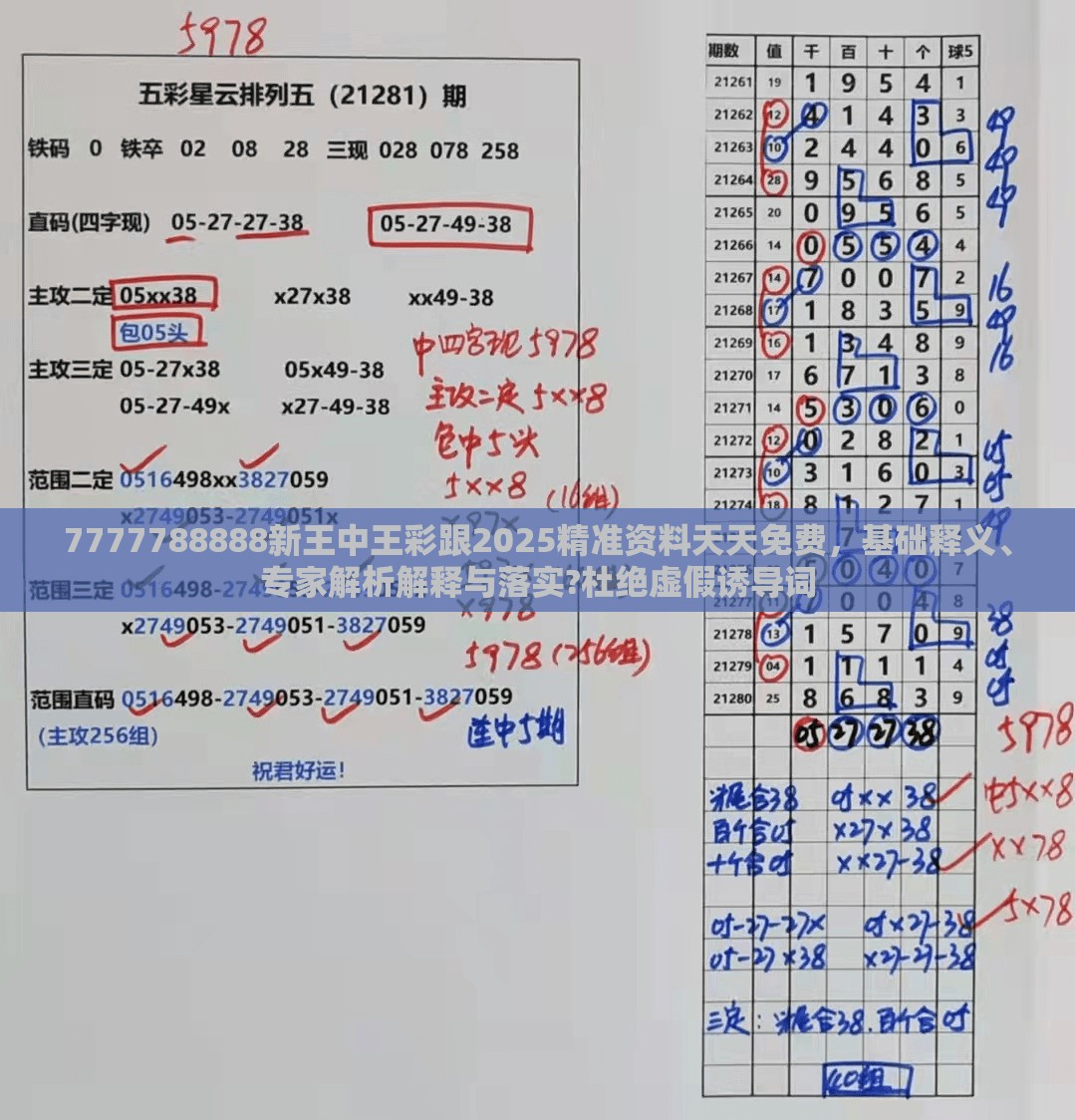 7777788888新王中王彩跟2025精准资料天天免费，基础释义、专家解析解释与落实?杜绝虚假诱导词