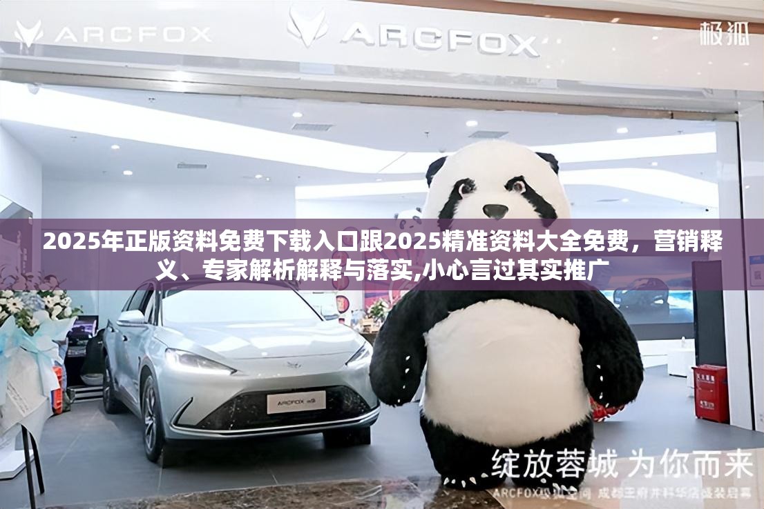 2025年正版资料免费下载入口跟2025精准资料大全免费，营销释义、专家解析解释与落实,小心言过其实推广